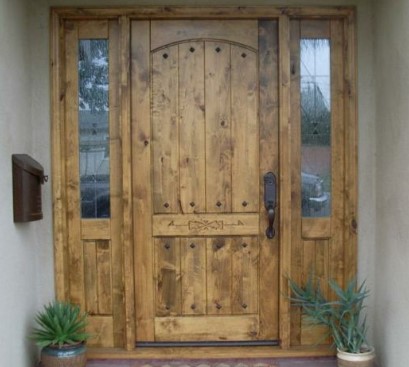 landelijk houten voordeur
